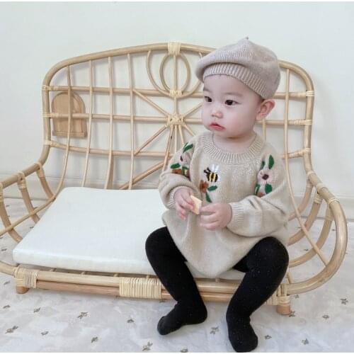 MILANCEL 2021 Baby Bodysuits Toddler Knit One Piece Newborn Clothing Embroidery Outfit