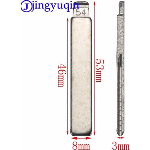 Jingyuqin 1p No.54 HCA/HU83 Modified Key Blade Fit For Citroen For Peugeot 307 Flip Folding Car Key Blank 54# With Groove