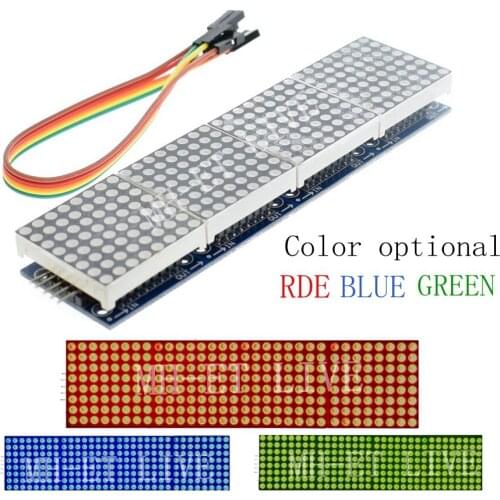 MAX7219 Dot Matrix display Module Digital tube display For Arduino Microcontroller 4 In One Display with 5P line BLUE/RED/GREEN