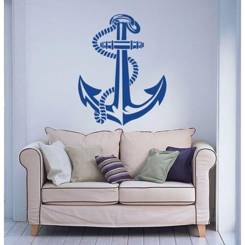 New Arrival Nautical Ship Anchor Sailor Boat Wall Sticker Home Decor Eco-Friendly Vinyl Art Mural Carved Wall PaperY-191