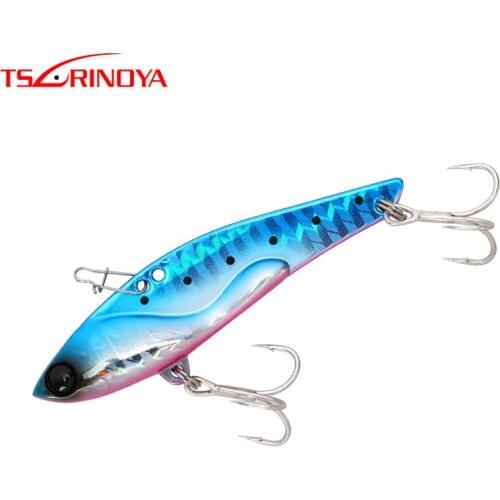 TSURINOYA Metal VIB Fishing Lure 70mm 18g 75mm 23g Artificial Bait Long Distance Diving Bass Bait With Treble Hook
