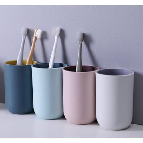 Simple Nordic Travel Portable Toothbrush Cup Bathroom Plastic Toothbrush Holder Storage Organizer Cup Bathroom Set Bathroom Cup