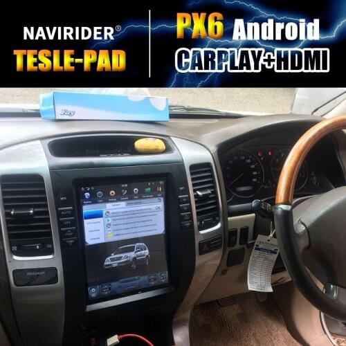 PX6 6Core Car Bluetooth Android 9 GPS Navigation Multimedia Player For Toyota Prado LC120 Deluxe Tesla Carplay Radio Head Unit