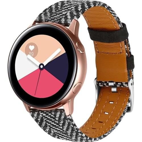 22mm 20mm Strap for Samsung Galaxy Watch Active Soft Breathable Fabric Band for Galaxy Watch 46mm 42mm Replacement Bracelet