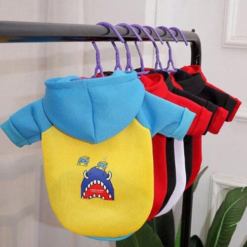 Dog Cat Leisure Clothes Pet Hooded Hoodies Jacket Puppy Cartoon Pullover Outfits Chihuahua Teddy Small Dogs Sweatshirts Clothing