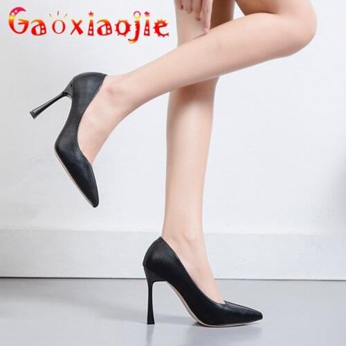 Women Pumps Spring And Autumn New Fashion Splicing Design Pointed Toe High Heel Shoes Sexy Ladies 10CM Wedding Party Stilettos
