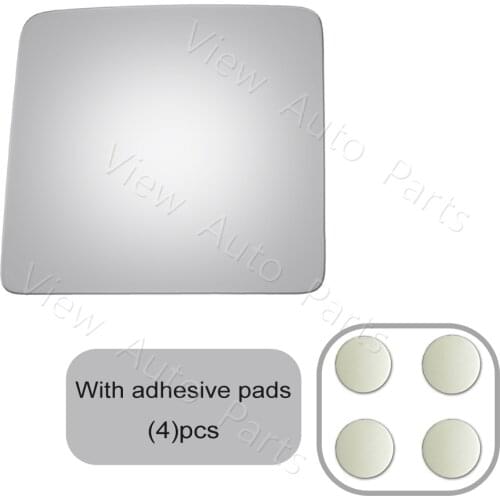 Upper Replacement Door Mirror Glass + Adhesive for 08-15 Ford F-250 F-350 F-450 Super Duty Driver Left Side