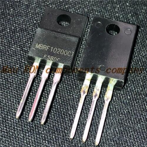 10PCS/LOT MBRF10200CT 10200CT MBRF10200 Schottky & Rectifiers 10A 200Vrrm 110A 0.91Vf TO-220F new original In Stock