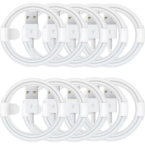 AAA quality 10pcs OD3.0 1M USB Data Sync Charging Cable for iPhone 5 6 7plus 8 x wholesale price