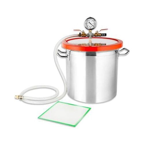 5 Gallon 12L Aluminum Alloy Vacuum Degassing Chamber, Acrylic Lid