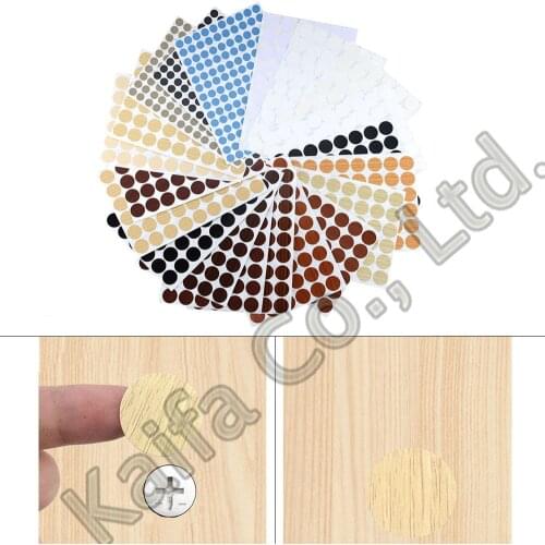 54PCS PVC 21MM Self Adhesive Sticker Screw Hole Sticker Beauty Sticker Screw Decorative Cover Screw Cap Wood Craft Ornament