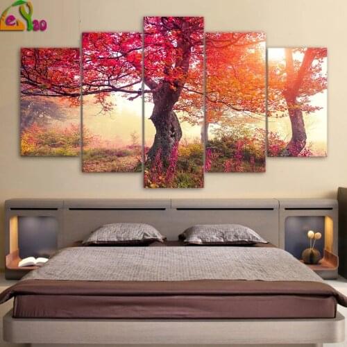5d Diamond Painting Fantasy Houses Magic Forest Night Picture 5pcs DIY Diamond Embroidery Cross Stitch Full Square Home Decor