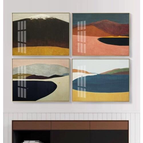 Abstract Mountains Characters Canvas Painting Posters Print Modern Wall Art Pictures For Living Room Bedroom Nordic Home Decor