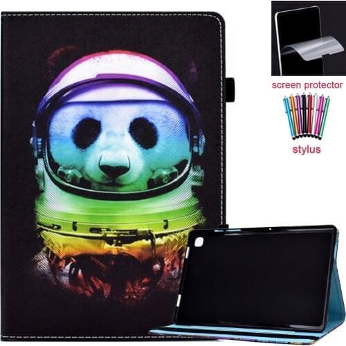 PU leather stand case for Apple iPad mini 1 2 3 4 5 version print smart cover soft TPU back cover+screen protector+stylus
