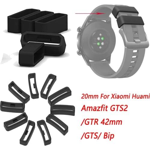 Band Keeper For Xiaomi Huami Amazfit GTS2/GTR 42mm/GTS/ Bip Silicone Watch Ring Replacement Buckle 20mm Clasp Keeper