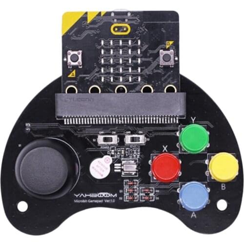 For Micro:Bit Robot Control Handle Game Joystick Stem Education Graphic Programmable Handle Game Machine Toy(Without Micro:Bit)