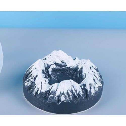 DIY Crafts Crystal Epoxy Resin Mold Small Snow Mountain Ornament Silicone Mould T4MD