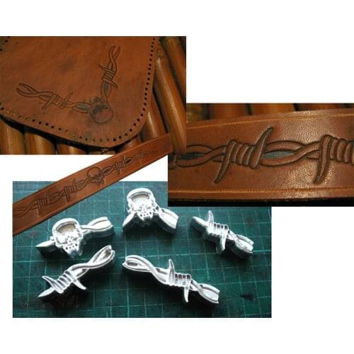 5pcs / set American thorns skull pattern Hand-work leather working tools carving punches stamp craft with leather carving tools