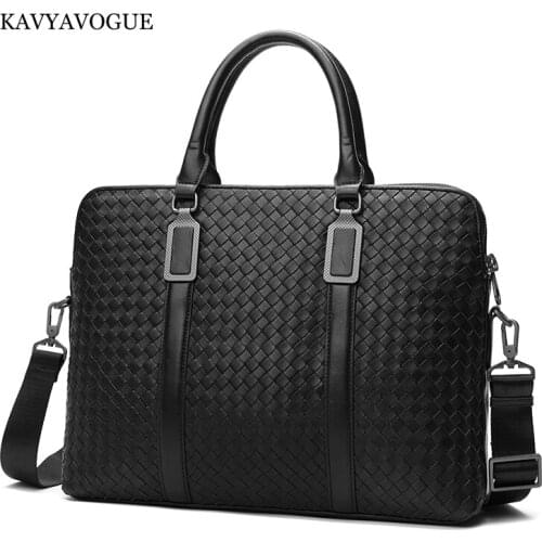 KAVYAVOGUE Men's Leather Briefcases