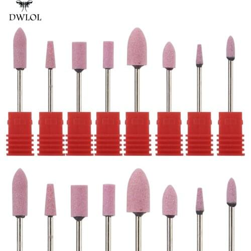 8 Type Ceramic flint Nail Drill Milling Nail Cutter Electric Nail Drill Bit For Manicure Pedicure Drill Bits Accessories