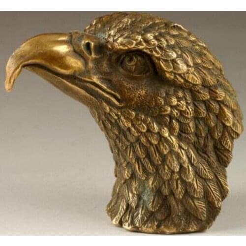China brass archaize eagle head crafts statue
