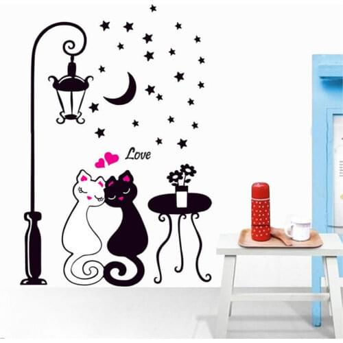 Lamp Love Cat Removable Art Vinyl Quote DIY Dandelion Wall Sticker Decal Mural Home Room Decor baby bedroom wallpaper