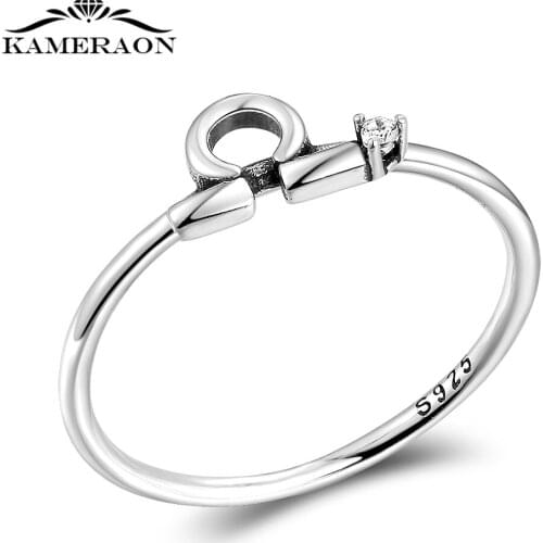 Libra Constellation Ring 12 Star Signs 925 Sterling Silver Rings Zirconia Jewelry Vintage Retro Design for Women Girls Gifts