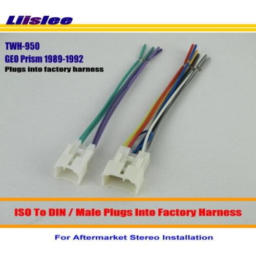 Liislee Car Radio Harness Cable Adapter For GEO Prism 1989-1992/Plugs Into Factory Harness/Stereo Installation Kits