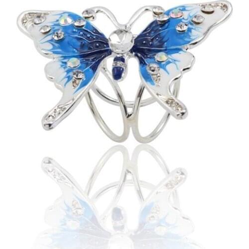 Fashion Water Enamel Butterfly Clip Brooch Animal Scarf Buckle Charm Female Christmas Pin Jewelry Gft Drop Shipping