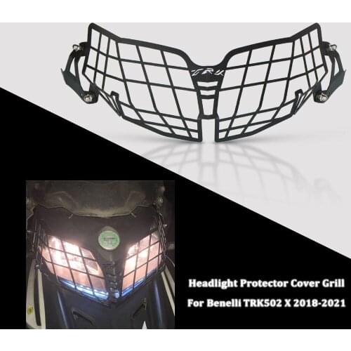 Motorcycle Accessories Headlight Protector Cover Grill Protector For Benelli TRK502 TRK502X TRK 502 K 2018 2019 2020 2021 Parts
