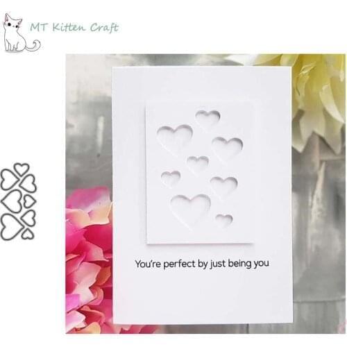 MT Craft 8pcs Heart Shaped Metal Cutting Dies Stencils Scrapbooking Photo Album Decorative Embossing Paper Card Crafts Die Cut