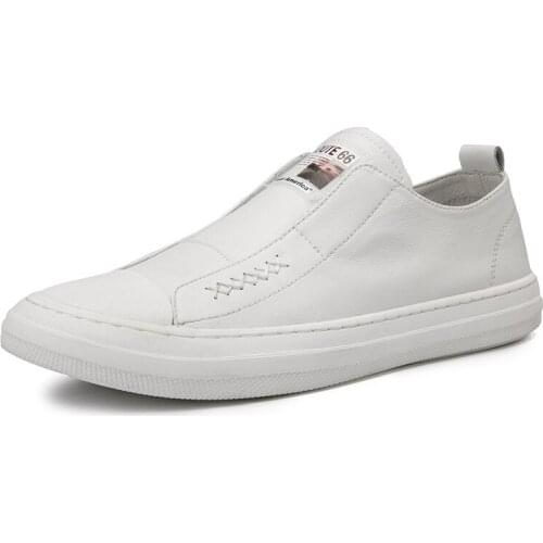 High-quality Mens Shoes Spring Mens First Layer Leather Casual Shoes Off White Shoes Trend All-match Leather Top Layer Cowhide