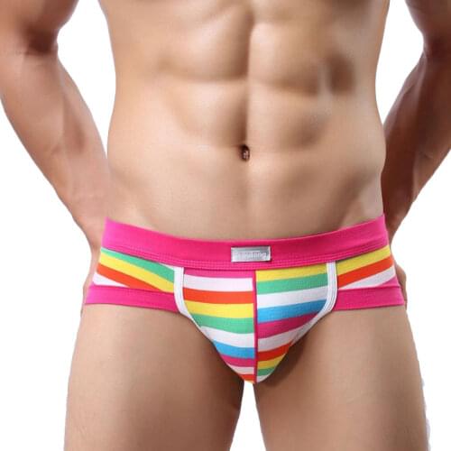Men Briefs Underpants Man Briefs Shorts Fashion Male Underwear Cotton Men Briefs Striped Men Soft Underpants STA01