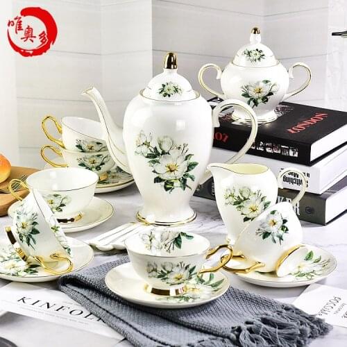 Coffee cup and dish set household water cup set European ceramic coffee cup and dish wedding gift