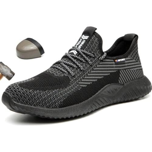New Men Steel Toe work Safety Shoes Casual Breathable Sneakers Outdoor Anti-Puncture Boots Industrial Comfortable Work Shoes