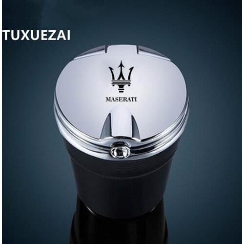 New Car logo creativity personality Ashtray For Maserati Ghibli Levante Quattroporte MC20 Granturismo Car Interior accessories