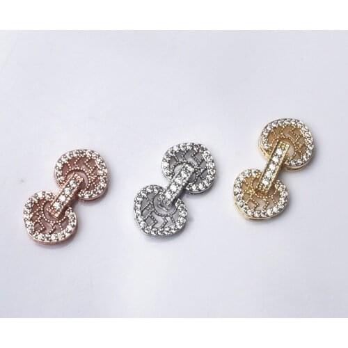 Wholesale DIY Natural Stones Beads Jewelry Making Accessories Silver/Gold/Rose Gold Metal Connector Clasps Findings