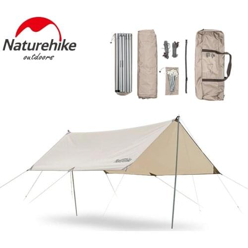 Naturehike Tarp Sun Camping Awning 4-6 Person Camping Canopy Outdoor Waterproof Sunshade Family Canopy For Travel Beach Tent