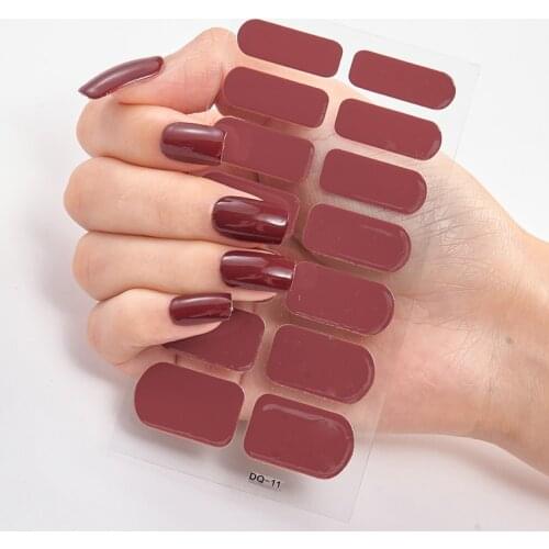 Full Cover Nail Stickers Designer Nail Decals Sticker For Nails Pure Solid Color Nail Adhesive Nails Sticker Designer Creative