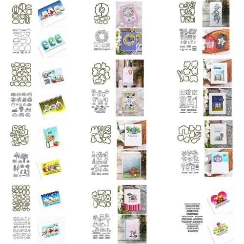 Storage Tank Food Animal Flower Word Transparent Clear Stamps &cutting Dies for Diy Album Scrapbooking Cards Crafts New 2021