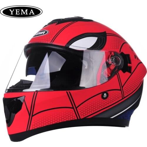 2019 New Knight Protection YEMA Full Face Motorcycle Helmets Double lens Motorbike Safety Helmet made of ABS with PC Visor Lens