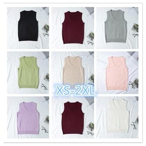 School JK Uniform Sweater Vest Sleeveless Waistcoat For Couples Cosplay Halloween Spring Winter Anime Vest Knitting Coat Candy