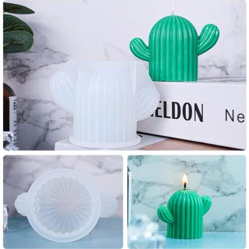 Handmade Cactus Silicone Candle Mold Aromatherapy Fragrance Plaster Making Supplies Homemade DIY Gum Paste Chocolate