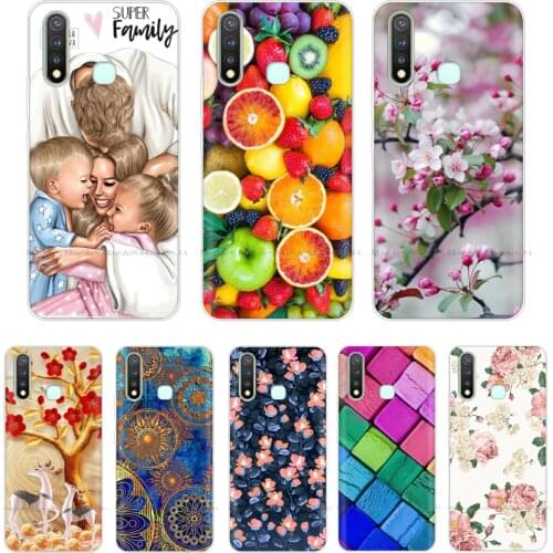 For vivo Y19 Case Soft Silicone Cover For vivo Y19 Case Y 19 2019 Clear TPU Cases 6.53 inch Fashion For VIVO Y17 Y12 Y91C Y5S