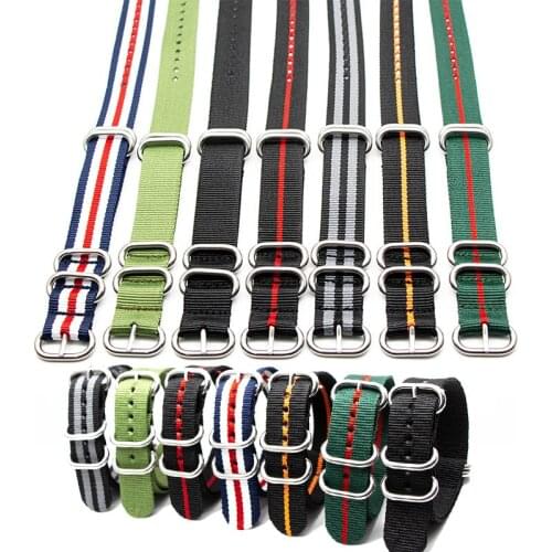 Heavy-Duty Military Ballistic Nylon Watch Strap 18MM 20MM 22MM 24MM Multicolor Available for NATO Style Replacement Wristband