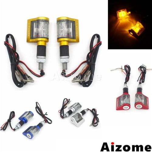 12V Universal Motorcycle 8MM LED Mini Turn Signal Light Indicator Blinker Flasher Lamp For Honda Kawasaki Yamaha Ducati