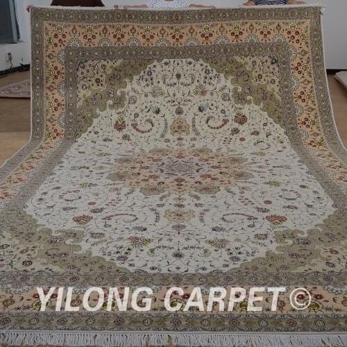 Yilong 10'x14' handmade wool rugs india exquisite area wool carpet rugs (1503)