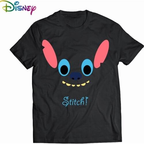 Womens Cartoon Graphic Fashion T-Shirt Lilo Stitch Kawaii Tshirts Cartoon Female Printed Casual T Shirt Casual Tops T-shirt