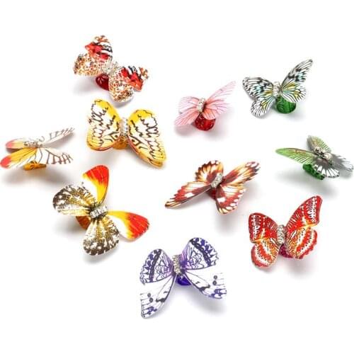 10Pcs/Lot Butterfly Hair Braid Dreadlock Beads Colorful Hair Cuffs Clips Rings Tube Tiara Crow Hairbraid Hairstyling Accessories