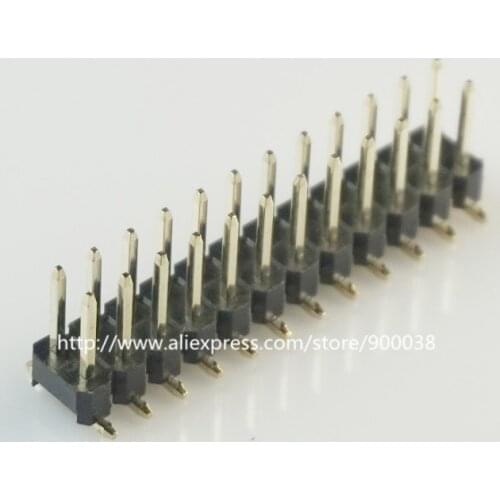 100pcs 2x12 P 24 pin 2.54 mm SMT Pin Header Male dual row surface mount PCB Tin Rohs Reach two rows No locator peg cut by hand